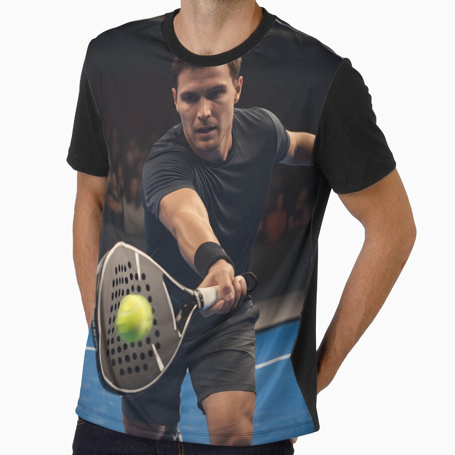 A man playing a forehand shot in a padel match by homydesign