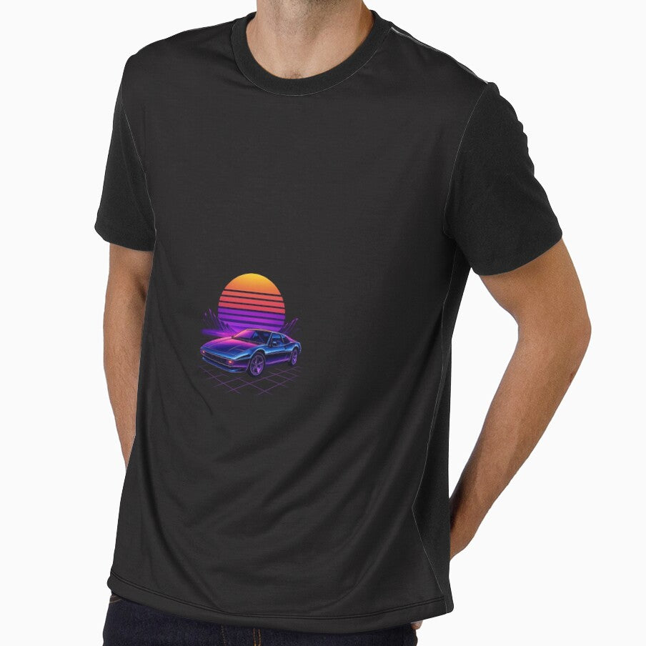 Chrome Sunset Ride in Synthwave Dreamscape by Zosia-11
