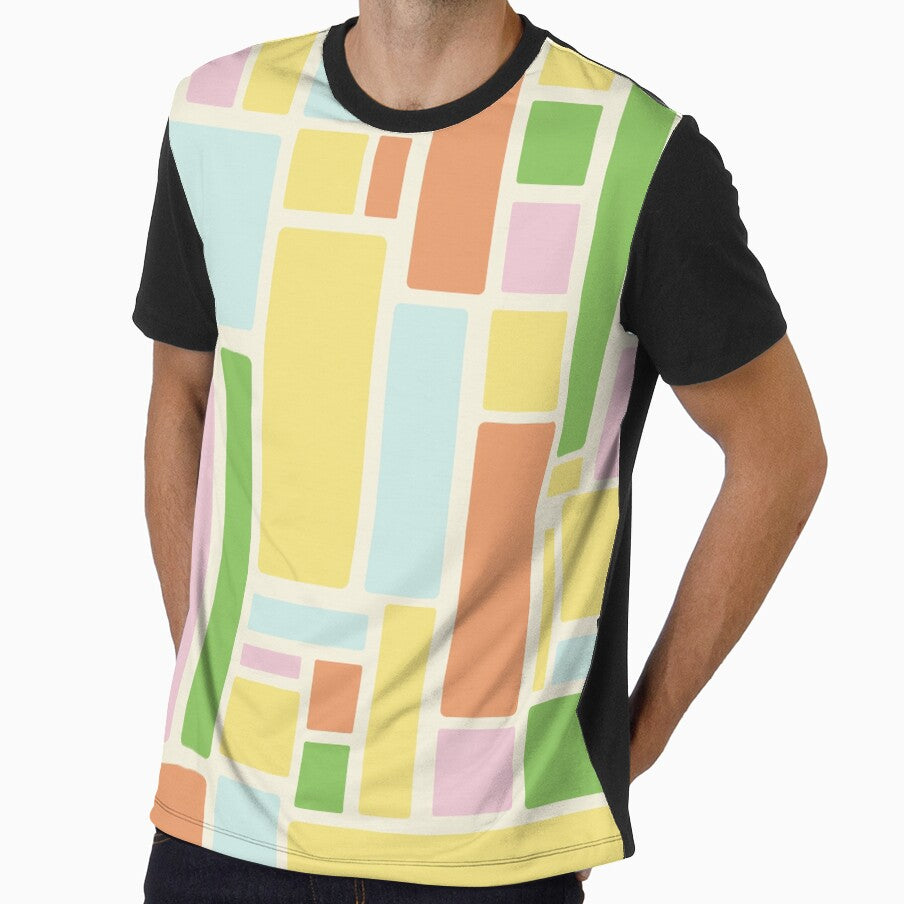 Modulus Minimalist Geometric Retro Modern Pattern in Spring Pastel Tones by kierkegaard