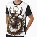 Vintage Stag Beetle Navigator on Brass Compass - Dark Academia Entomology by The Mossy Library