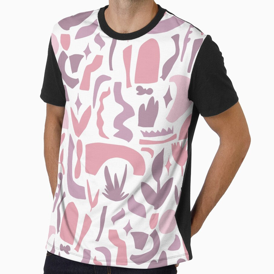 Vintage Aesthetic Minimalist Danish Pastel Abstract Design in Pink by shopY2K