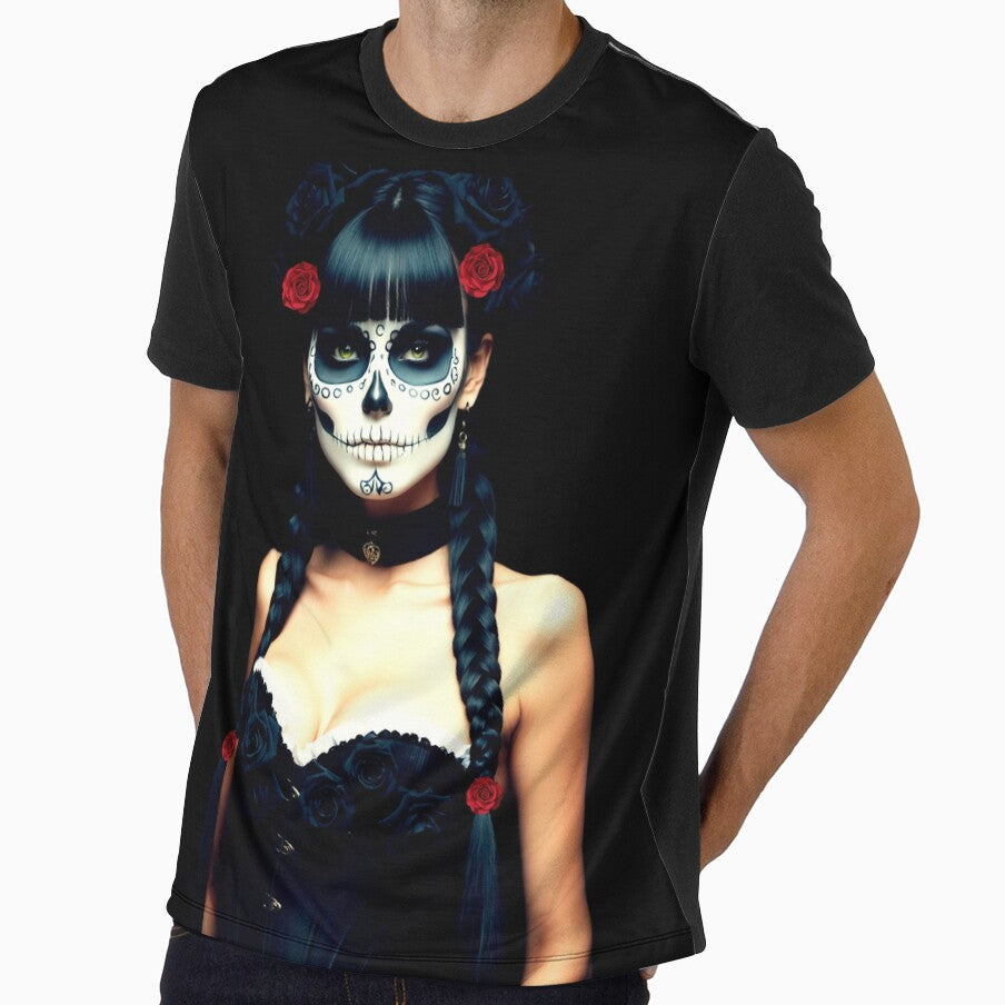 gothic dia de los muertos woman corset art by Traumrausch