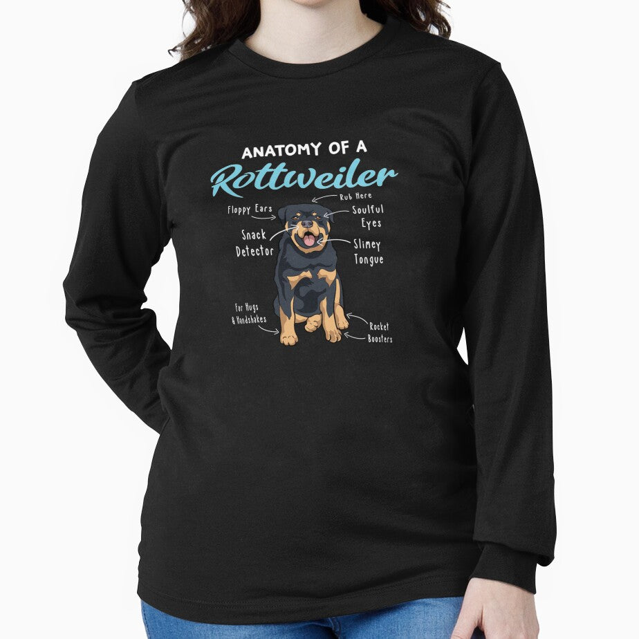 Anatomy Of A Rottweiler Funny Rottweiler Mom Dog Mom Rottie Pullover Hoodie by joh1zwfkristy