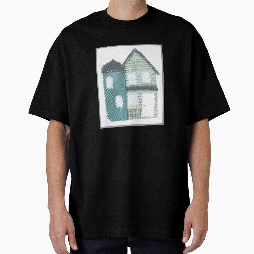 Green House Excerpt from 2 Houses #1- Digitally Altered by ErinBrieArt