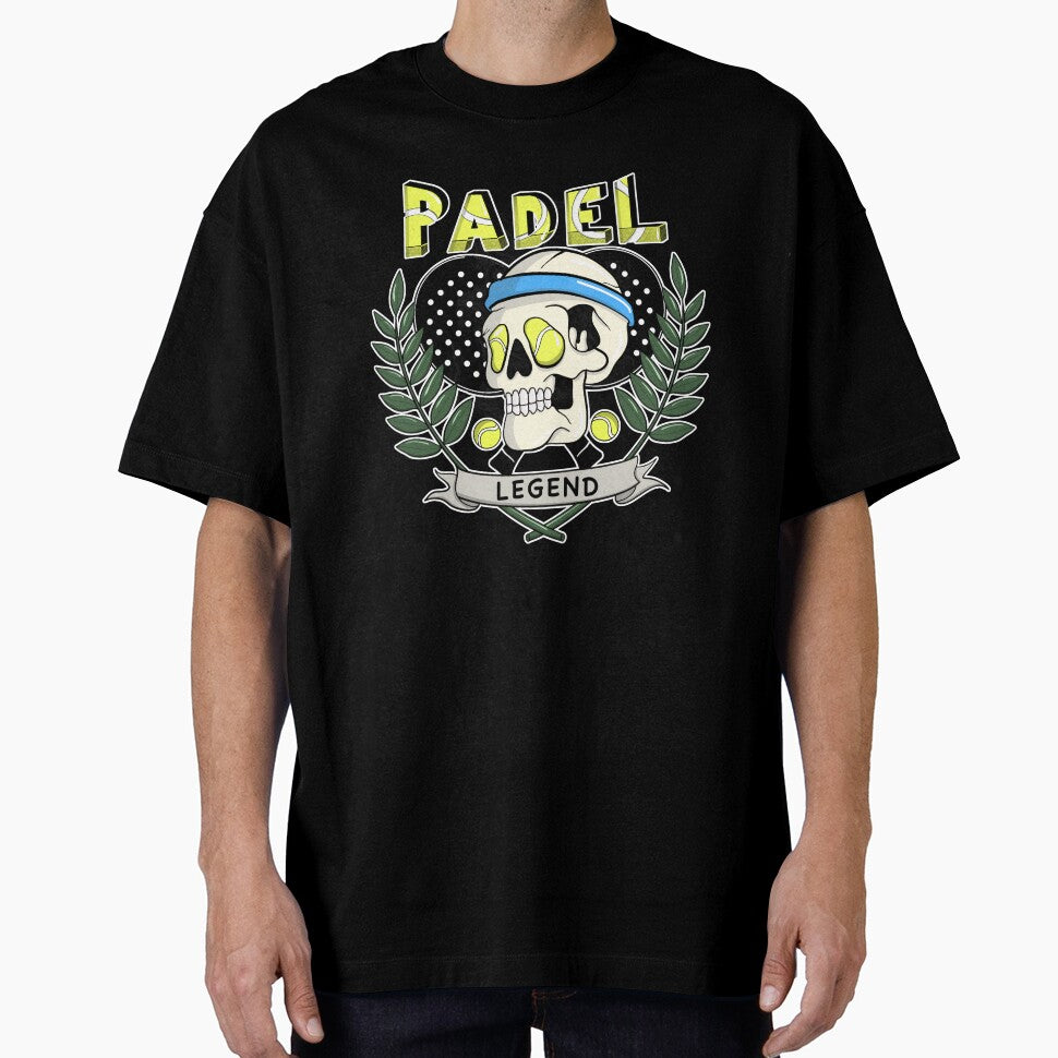 Padel legend skull with padel tennis balls as eyes by Cedinho
