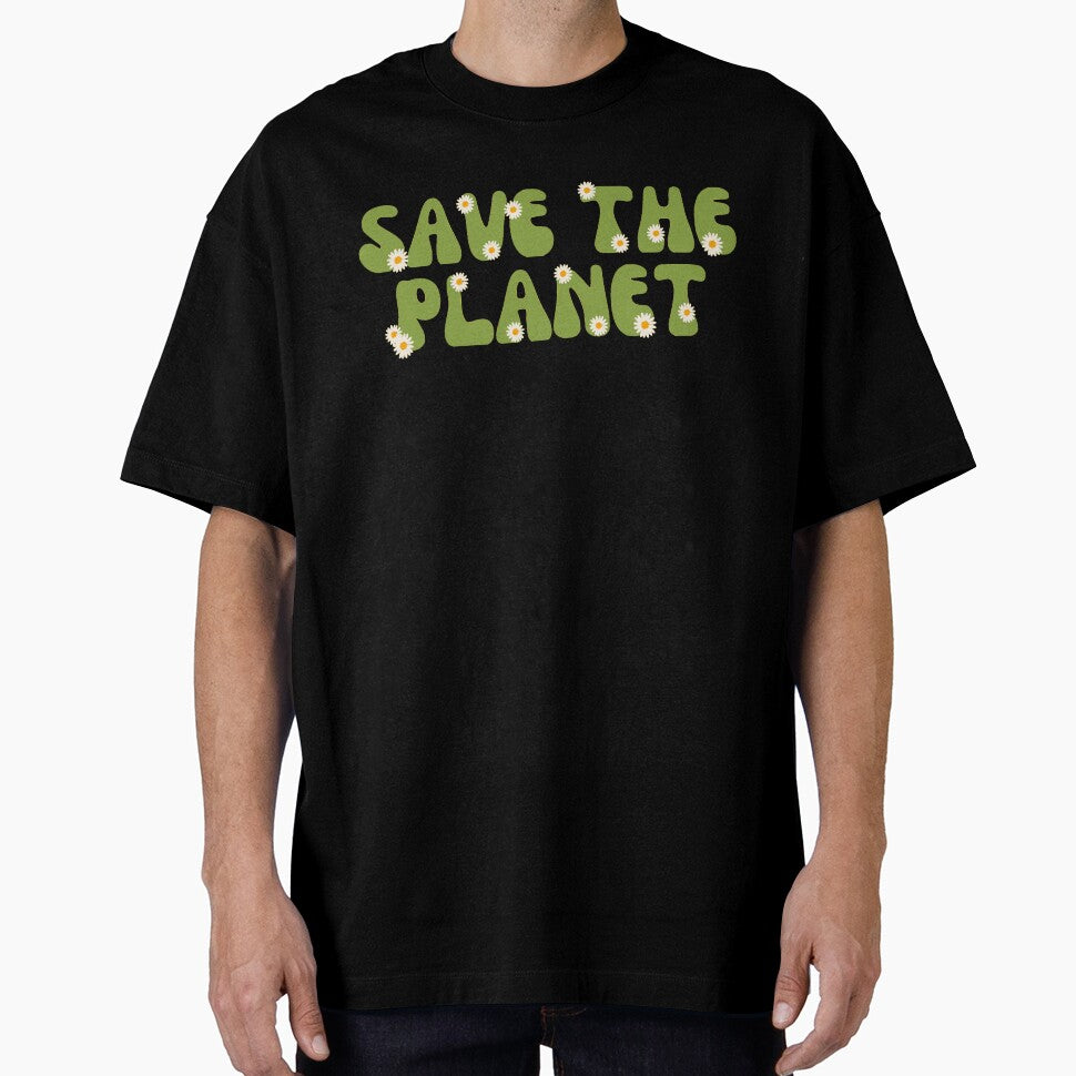save the planet retro groovy pink and green - earth day by opptop
