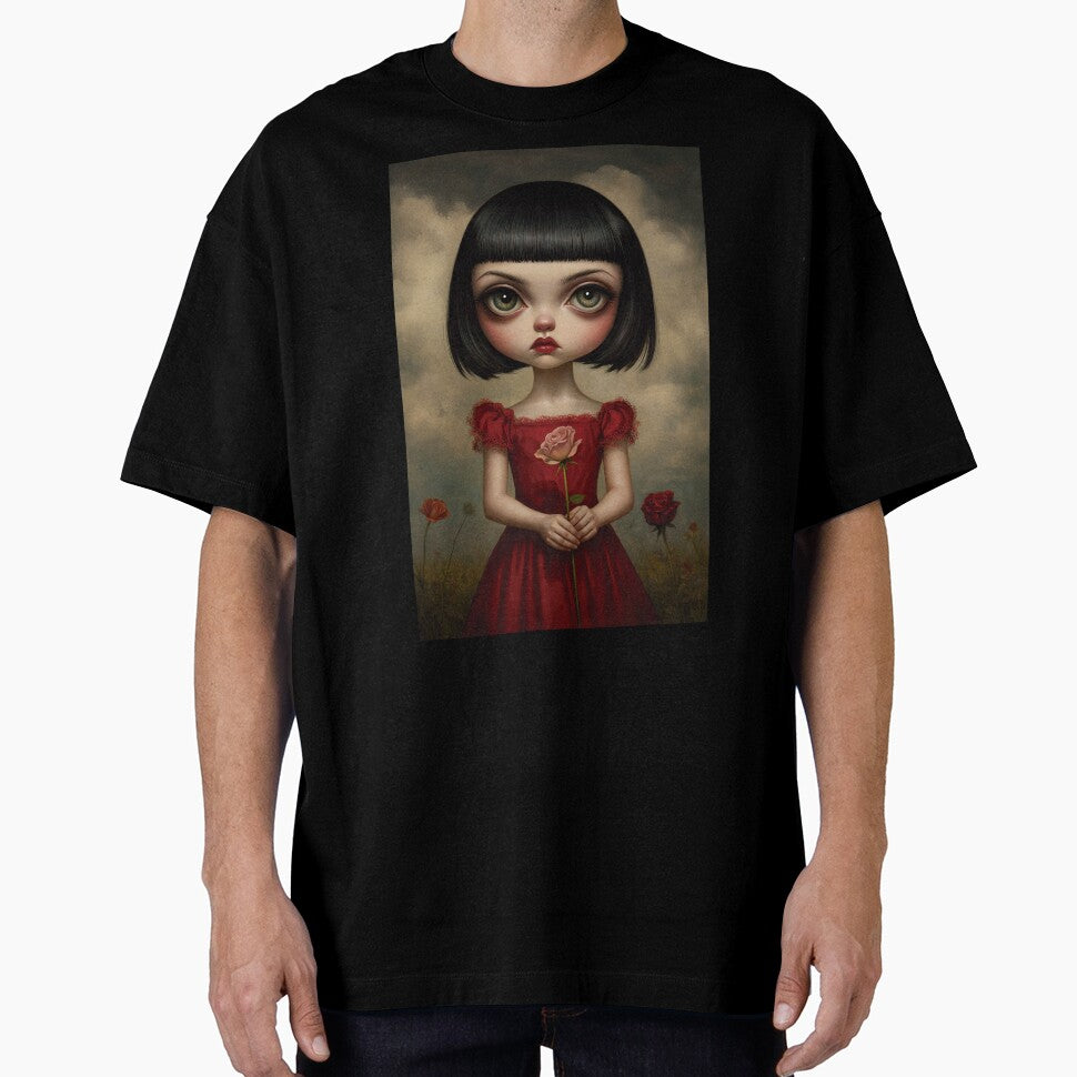 The Girl with the Quiet Rose. Pop Surrealism Art inspired by Mark Ryden. Lowbrow art.. by Piagor
