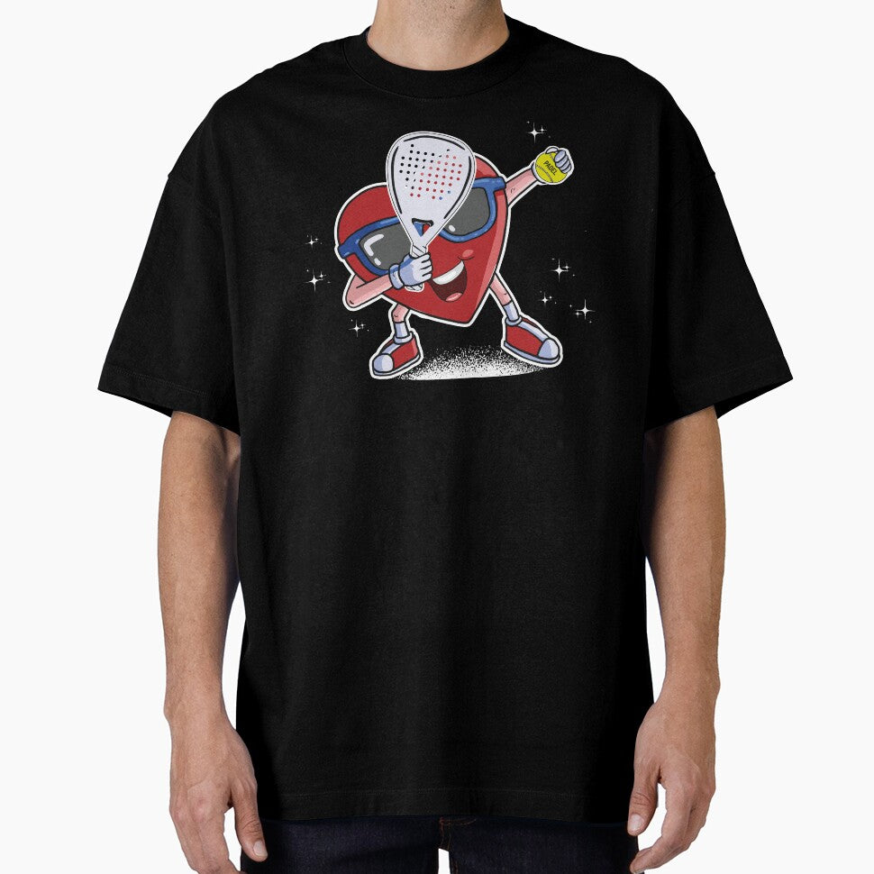 Padel Dabbing Heart Valentine’s Day gift for padel tennis player by grinta2021