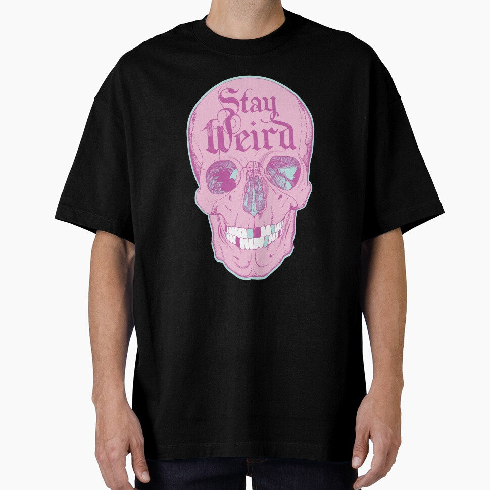 Stay Weird Pink Pastel Goth Skull by AugustDesign