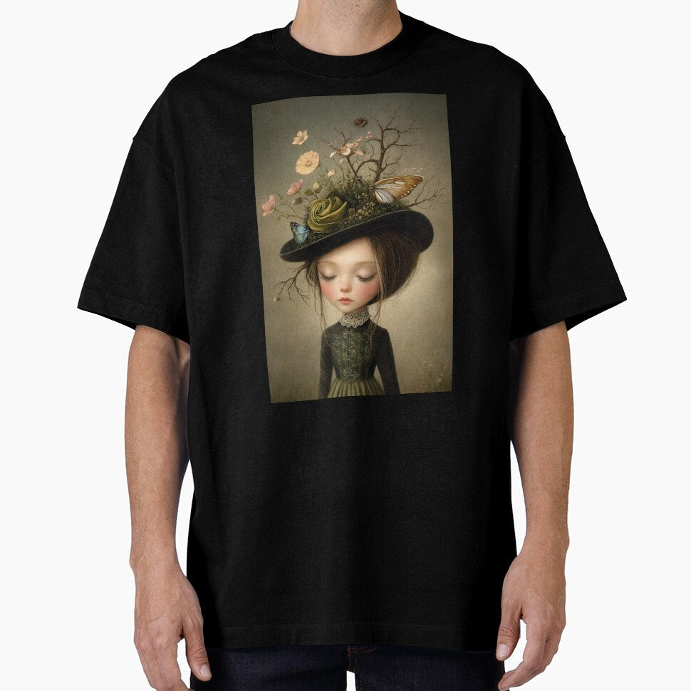 The Girl Who Carried a Garden. Pop Surrealism Portrait inspired by Mark Ryden. Lowbrow art.. by Piagor