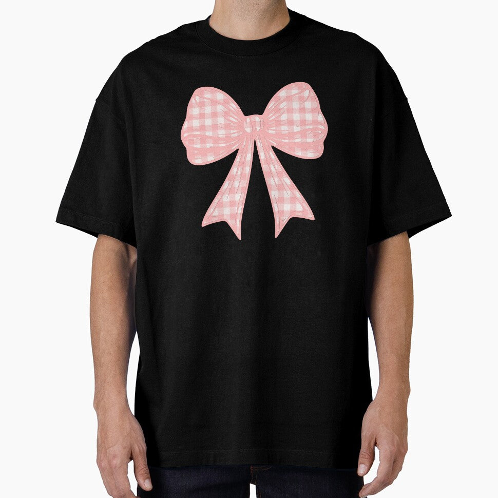 Coquette Coral Pink Gingham Bow Aesthetic by WillandWent