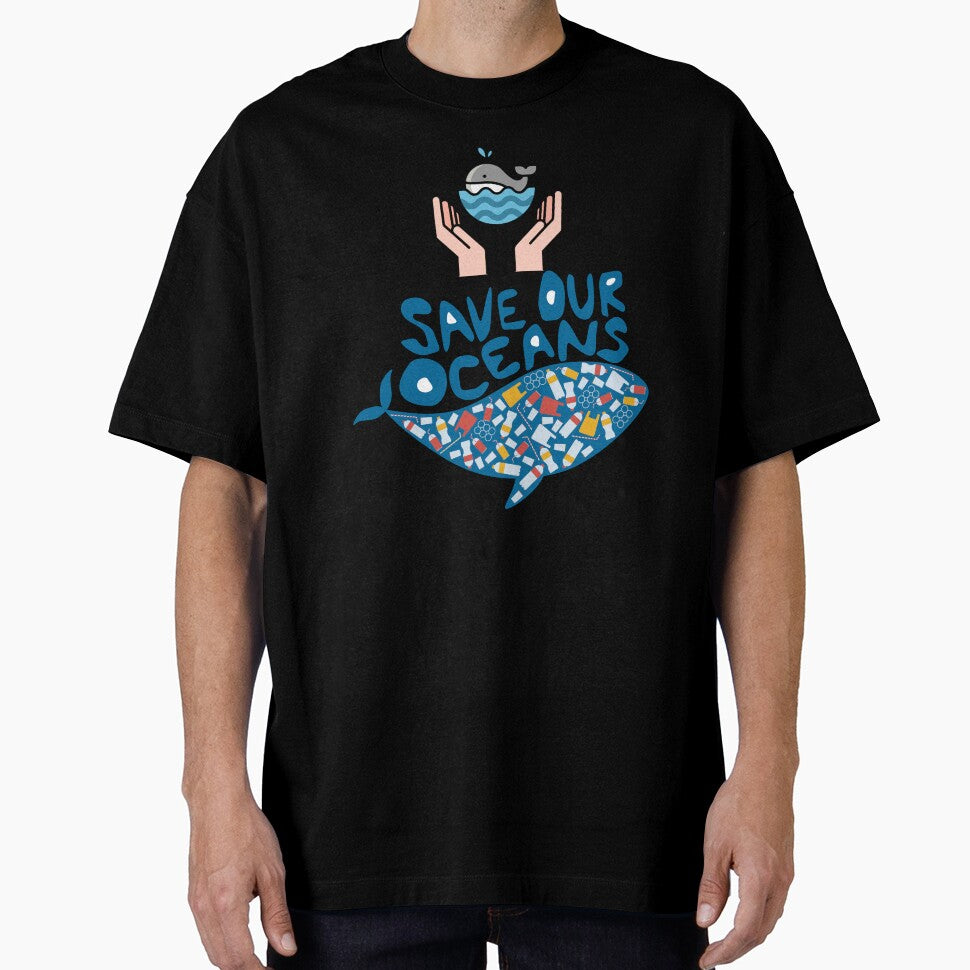 Save Our Oceans , Eco Awareness Graphic . by  StickAndStyle