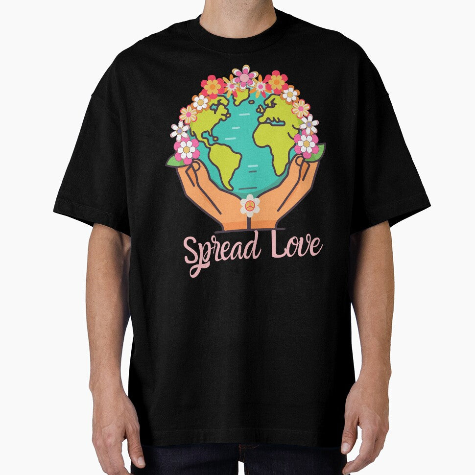 Hands Holding Floral Earth Spread Love by AlienOccupation