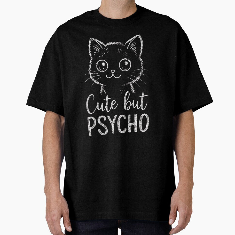 Cute But Psycho Cat Chalk by BriSher