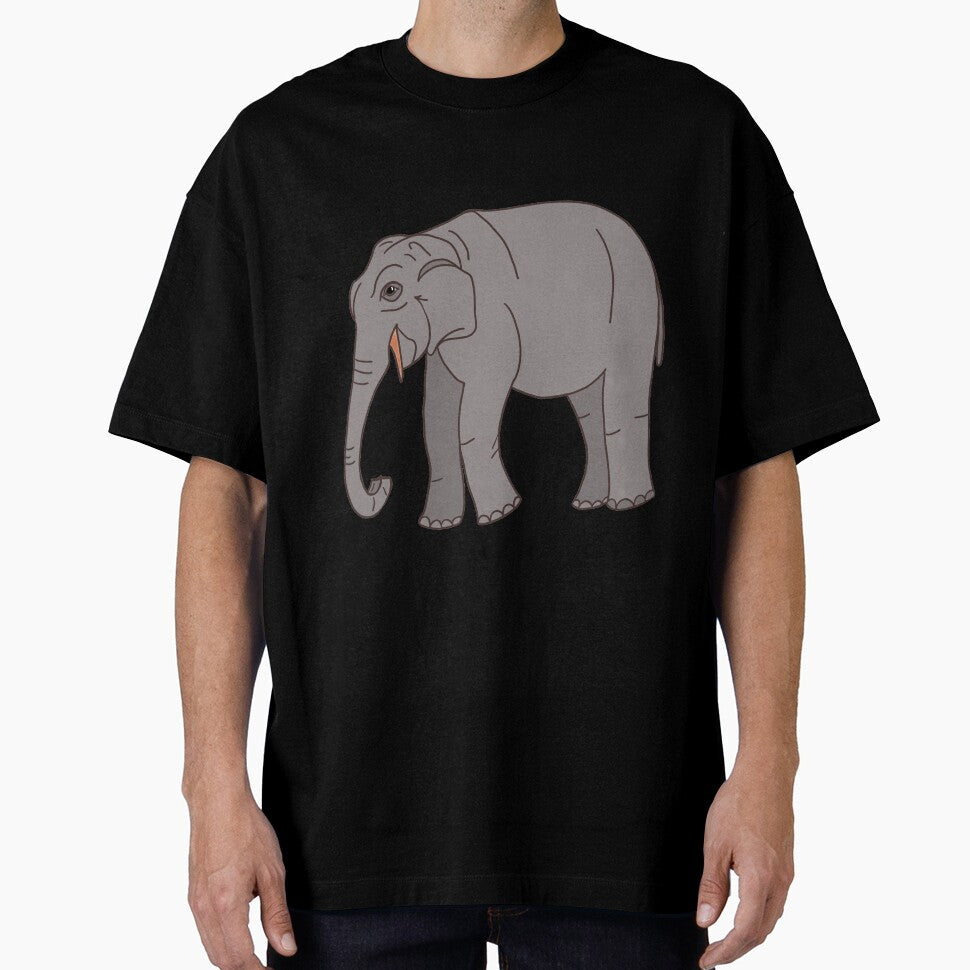 Sri Lankan Asian Elephant - Male - Cartoon by bellamousse design co