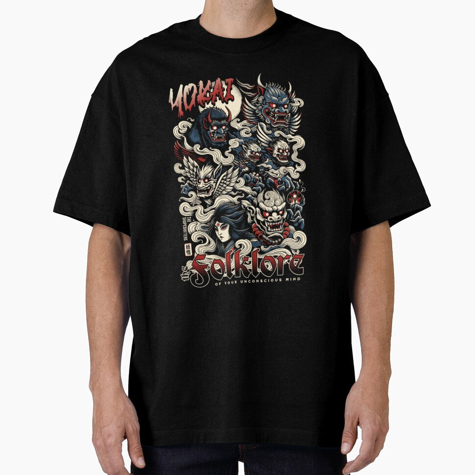 Traditional Japanese Demon & Oni Yokai Folklore Streetwear Print by GenZFashion000