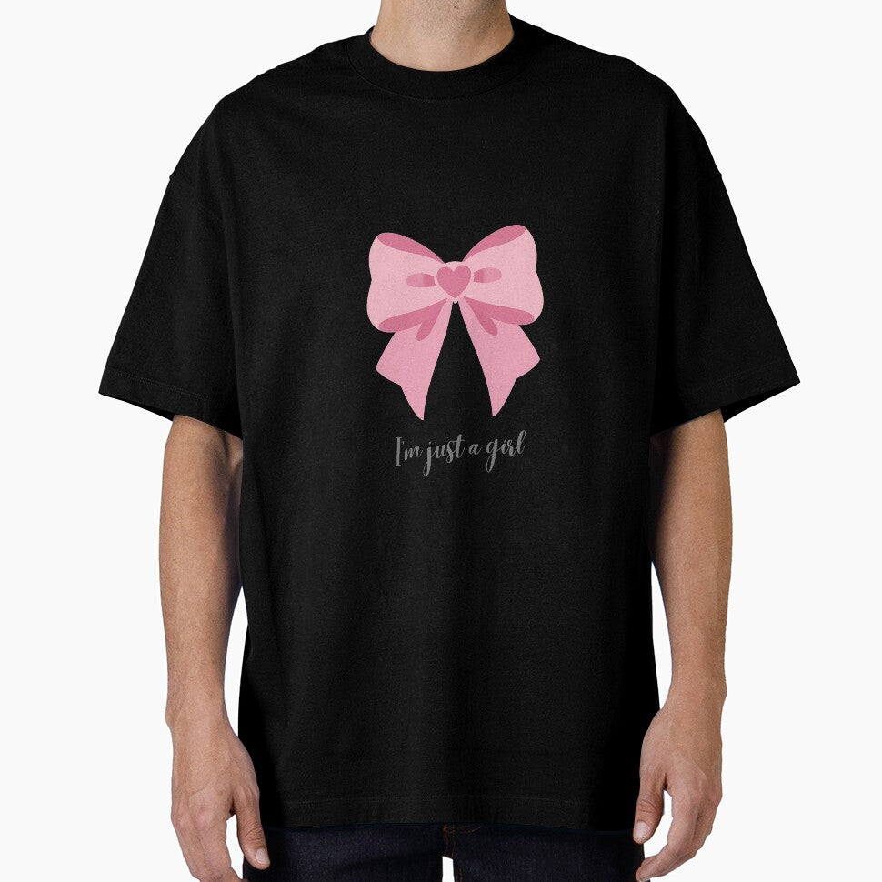 I'm just a girl pink bow by BlushMoodStudio