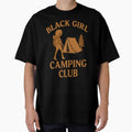 Black Girl Camping Club Nature Hiker T-shirt for Outdoor Lovers by VisualMeditationCreation