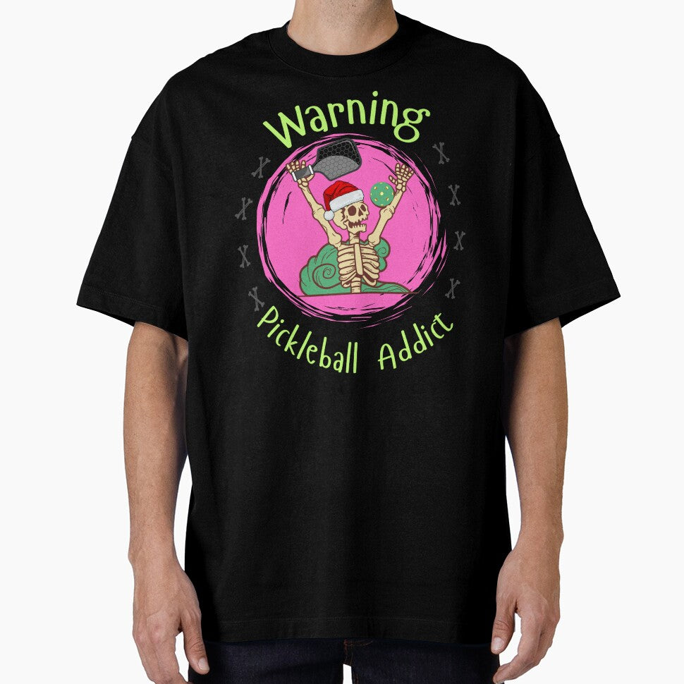 Funny Pickleball Addict Skeleton Christmas Design by Ninopic Creations