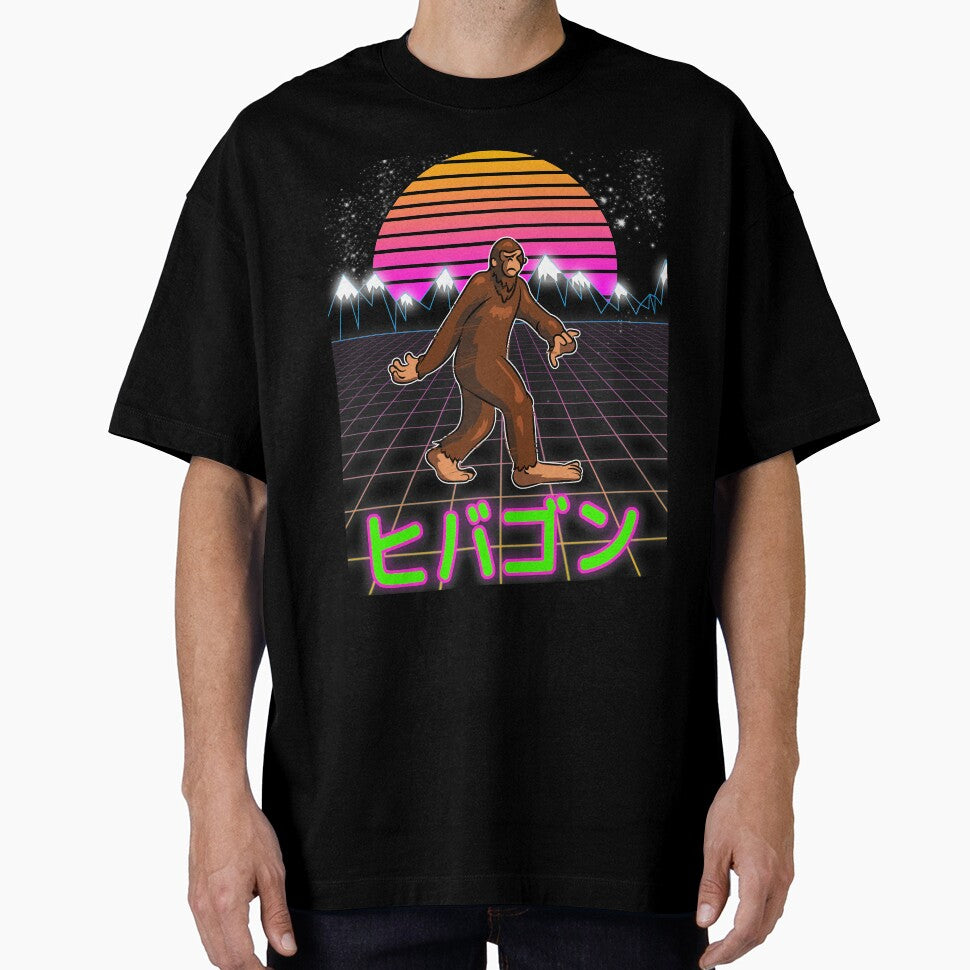 Japanese Big Foot Hibagon Synthwave Vaporwave by KareemoDee