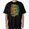 Keep the Sea Plastic Free - Retro Script Typography by Bangtees