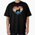 Bernese Mountain Dog Lover Retro Sunset Heart by Print-A-Joke