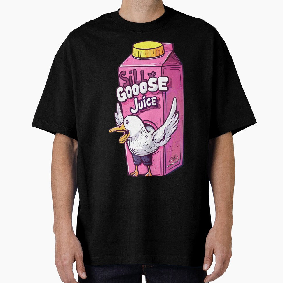 Silly Goose Juice Funny Cartoon T-Shirt by OneArtDigital