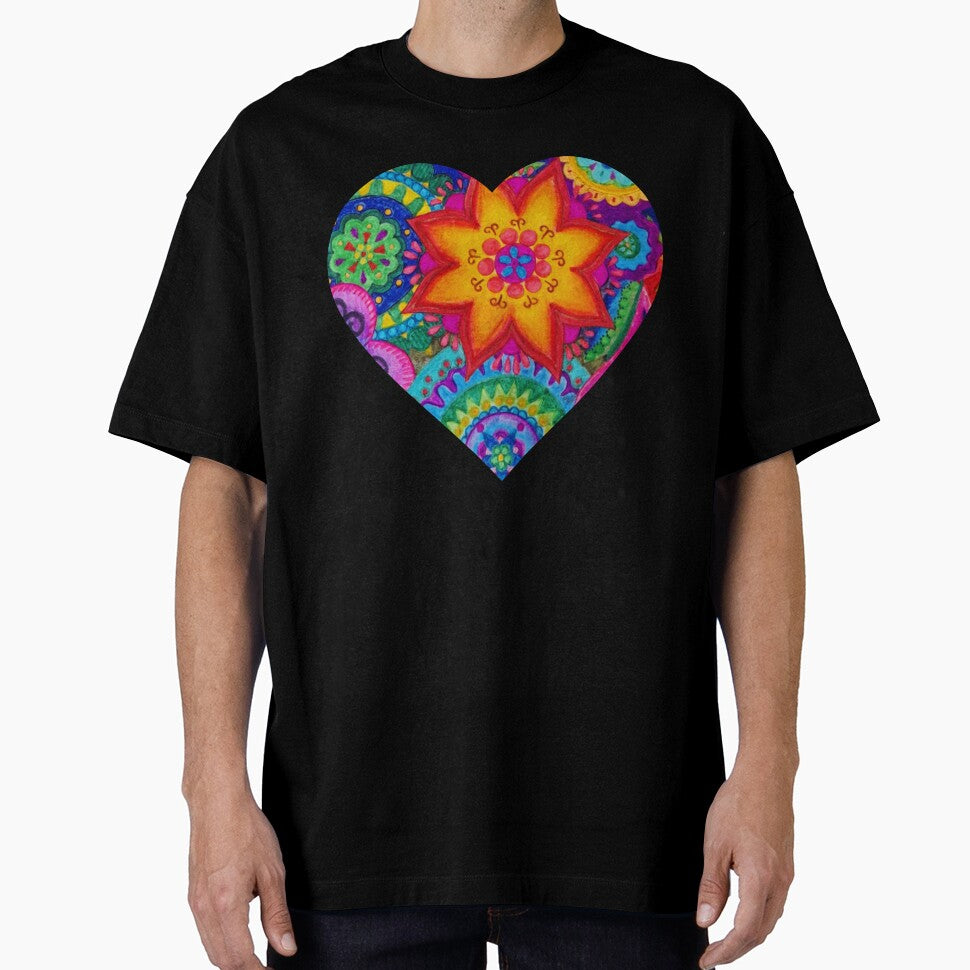 Colorful Heart of Vibrant Mandalas - Coquette Art and Handmade by Elibeth22