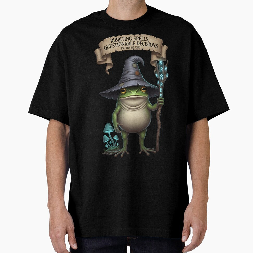 Frog Wizard of the Mossy Forest – Goblincore Fantasy Frog by Mythic Ink Studio