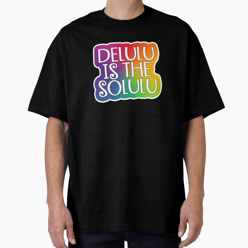 Delulu is the Solulu Sticker Black by baranskini