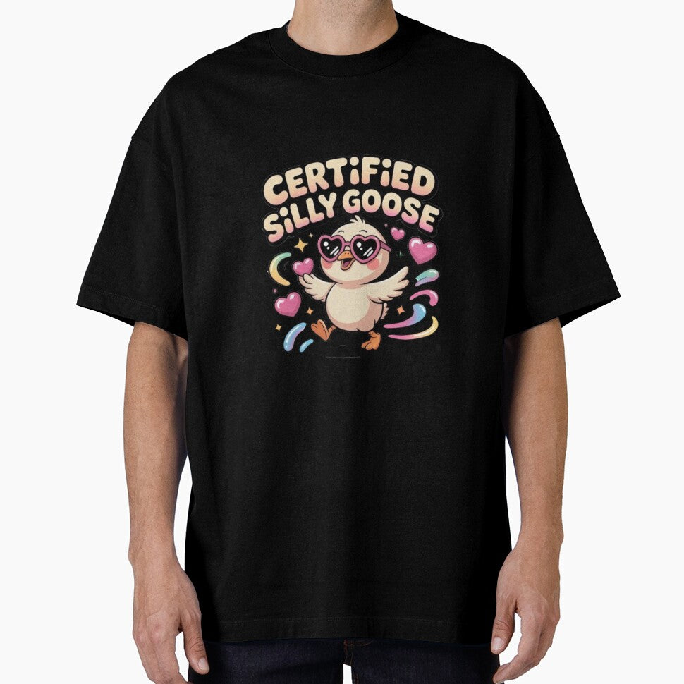Certified Silly Goose Kawaii T-Shirt – Cute Funny Goose Cartoon Aesthetic Design for Gen Z & Gift Buyers by GemBob Creations