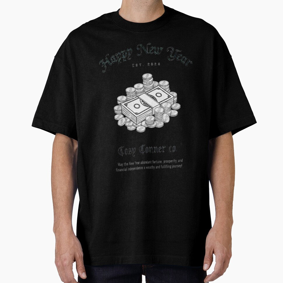 Happy New Year Money Sticker Est. 2026 Financial Independence Wealthy Gift by cozy corner co.