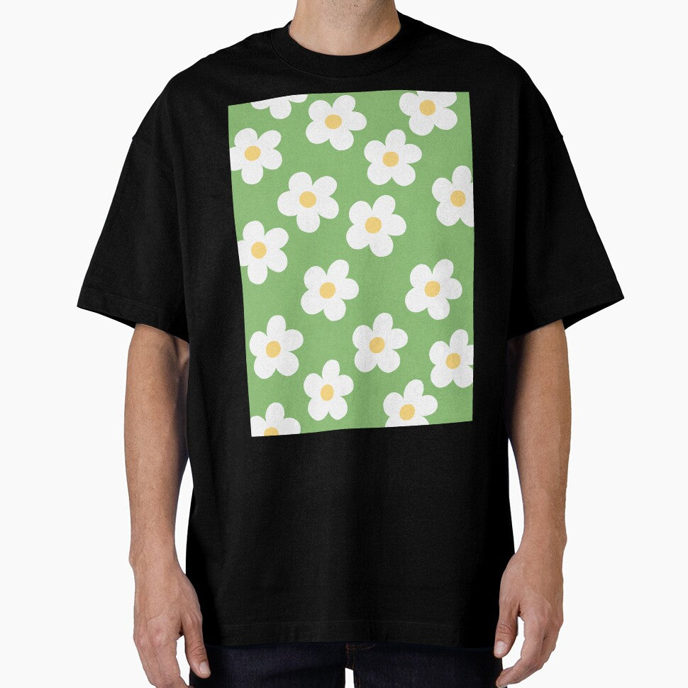 Retro 60's Sage Green Flower Power by Cloudwatching