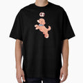 Soccer Football Poodle, playful pastel crayon illustration by Magnificent Lizard