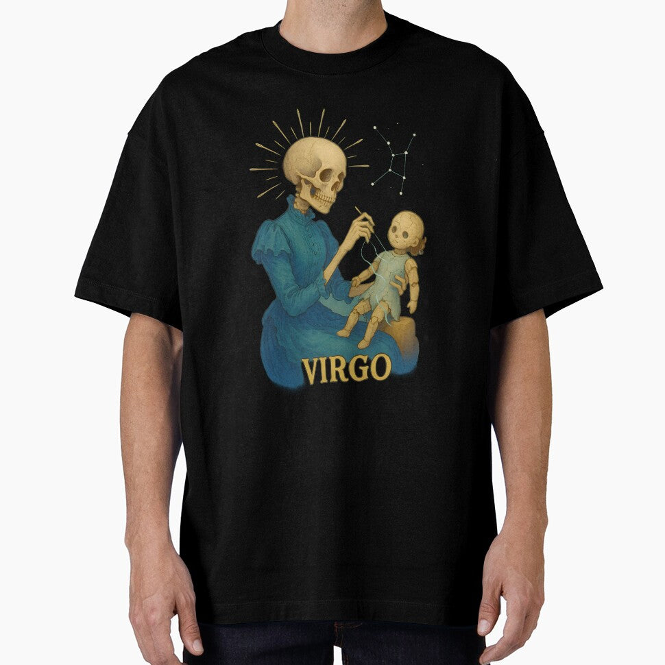 Virgo Skeleton Sewing a Broken Doll by Ironicdoll