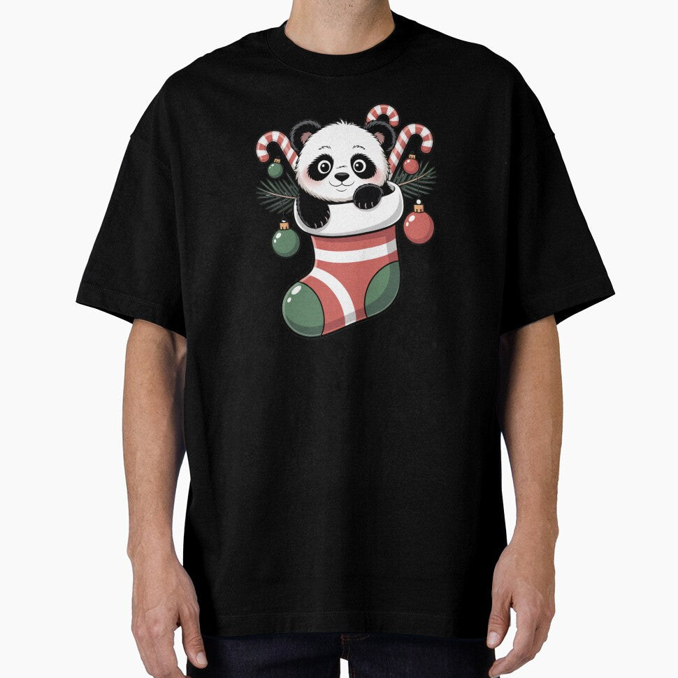 Panda Christmas Stocking by NicolasGlowArt
