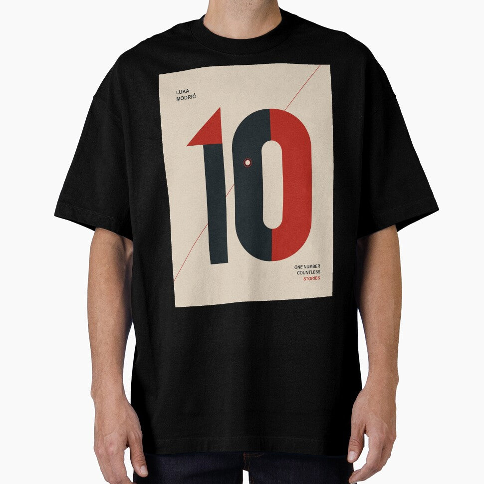 Luka Modrić Number 10 Minimalist Football Poster by Studio pod Burom