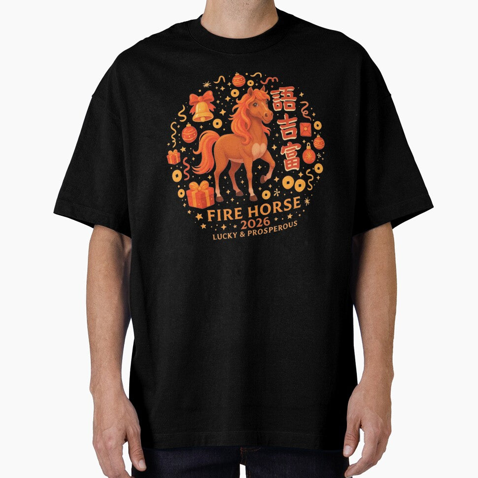 Fire Horse 2026 – Lucky & Prosperous Chinese New Year Art by C3J7