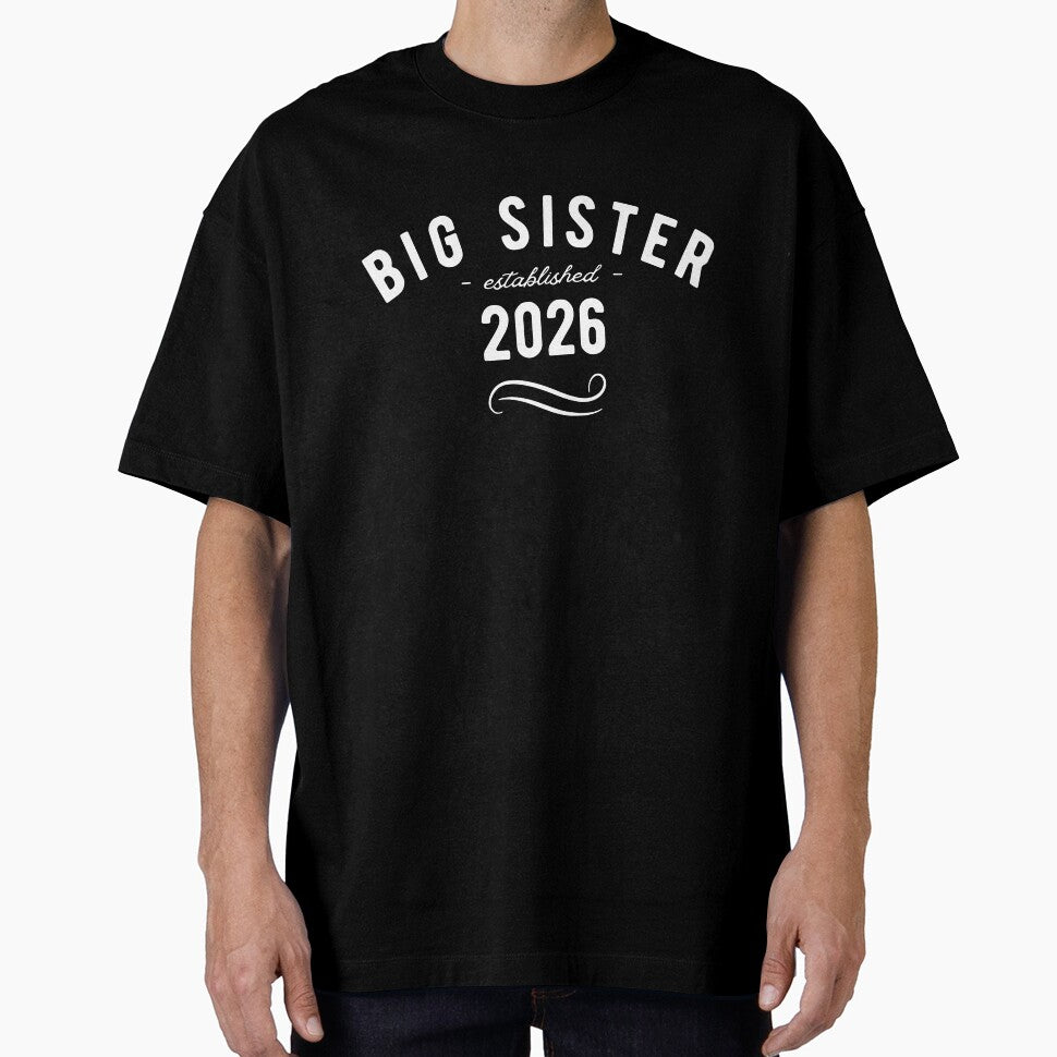 Big Sister Est Established 2026 New Baby Sibling by SZPdezigns