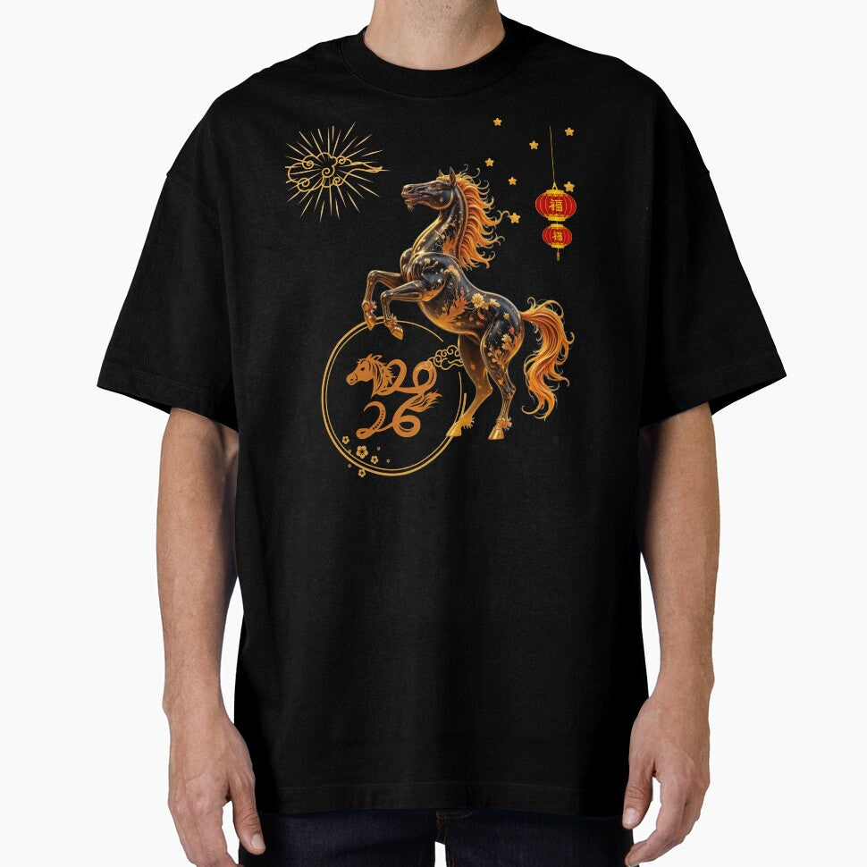 Year of Horse 2026 Lunar New Year Chinese New Year 2026 T-Shirt by fantasy.world