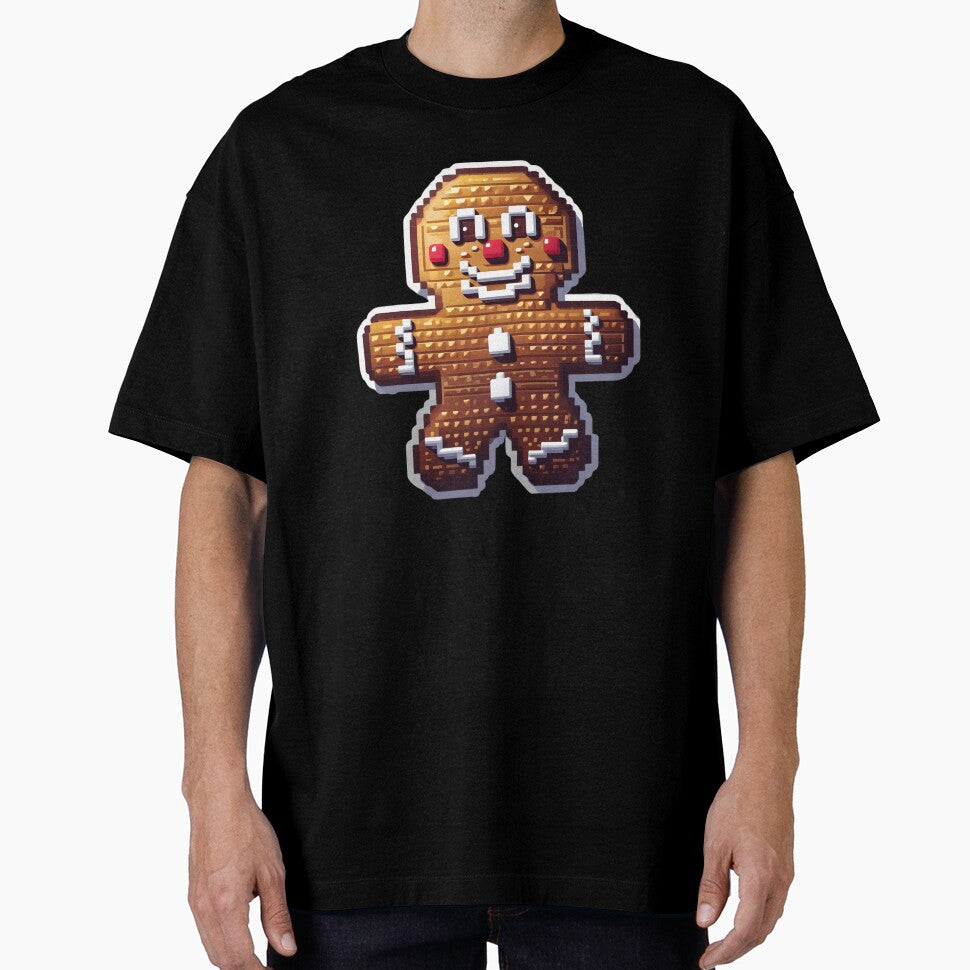 Cute Pixel Gingerbread Man Cookie with Icing Details by BankMano