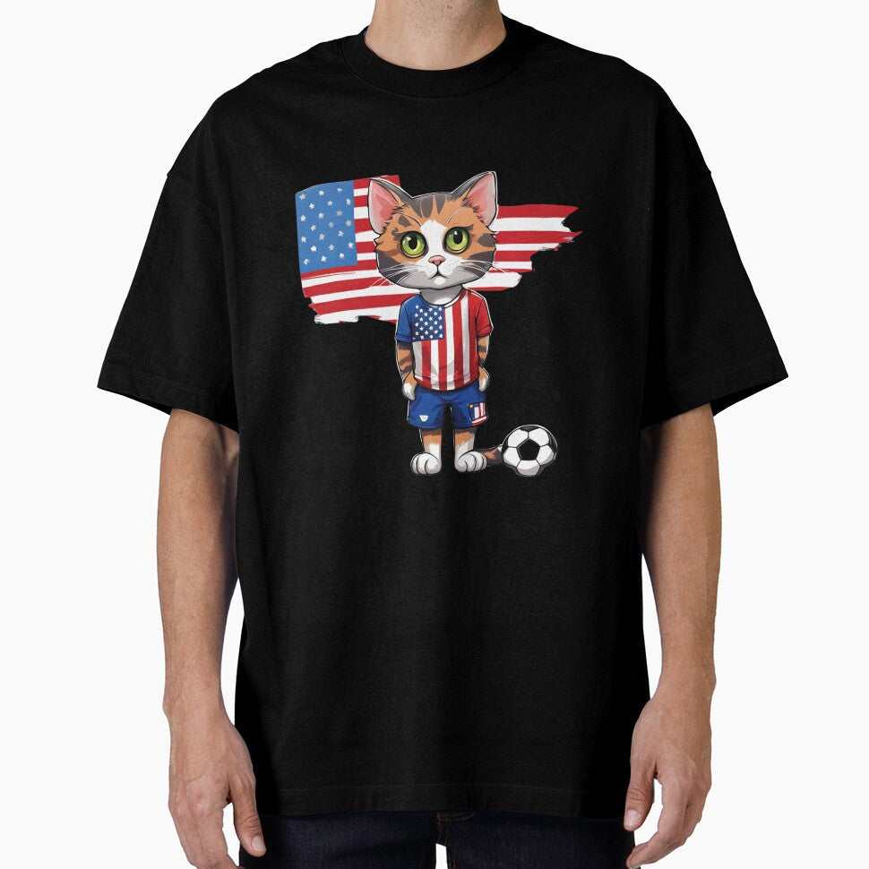 USA Sports Team: a Cat wearing colours of American Flag D10 by PerfectDay2Play