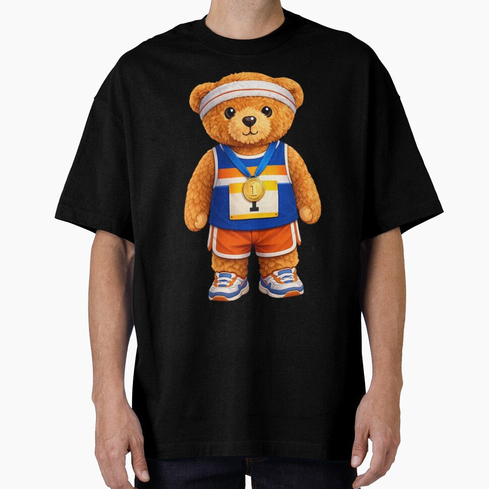 Cute Champion Marathon Runner Teddy Bear with Gold Medal ? by CuteBear87
