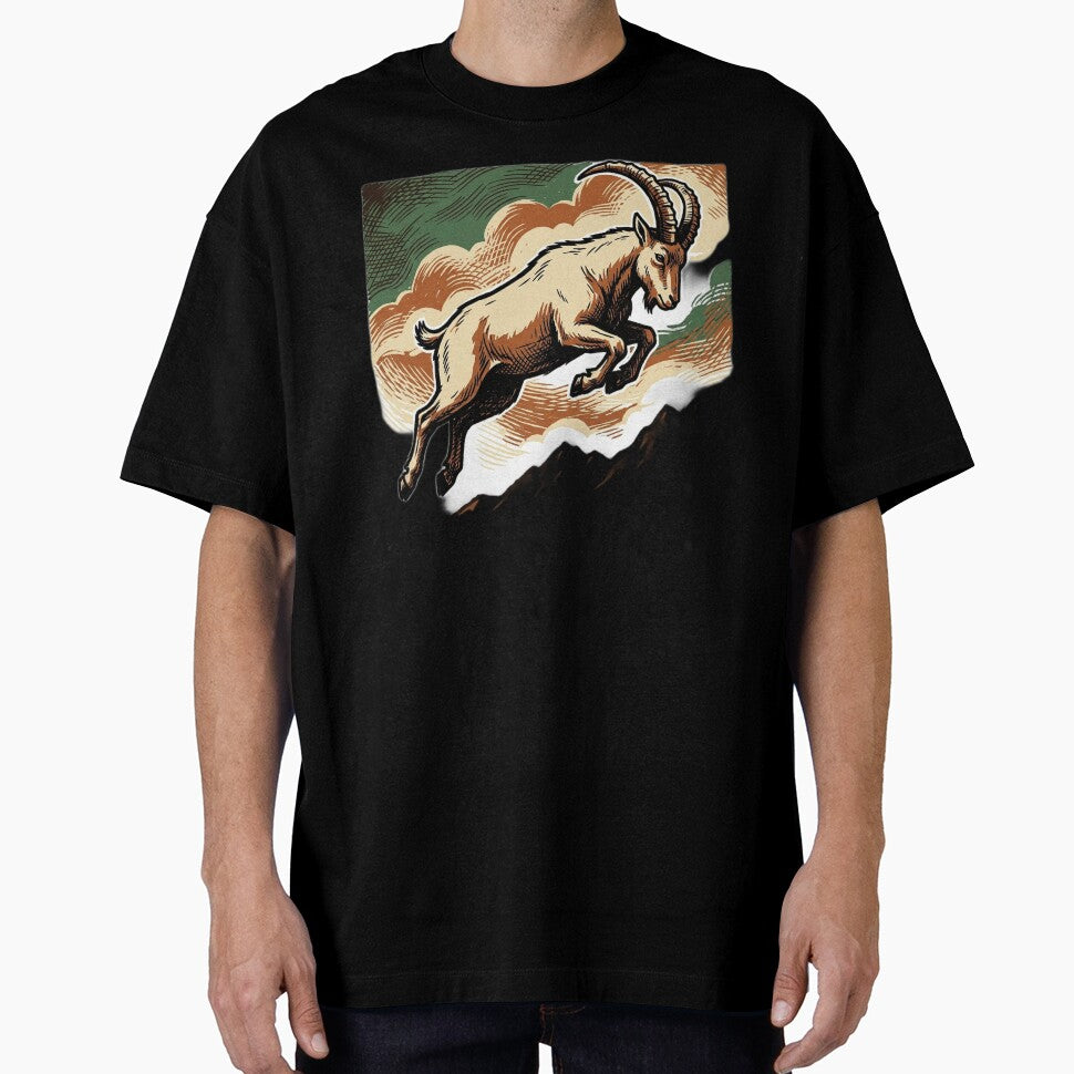 Trail Running Feral Goat Sprint Mountain Shirt by FoxglovePress