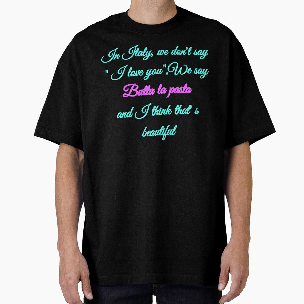 In Italy we say Butta la pasta - Funny Italian Food Quote Pop Neon Black Version by TheItaliandilemma