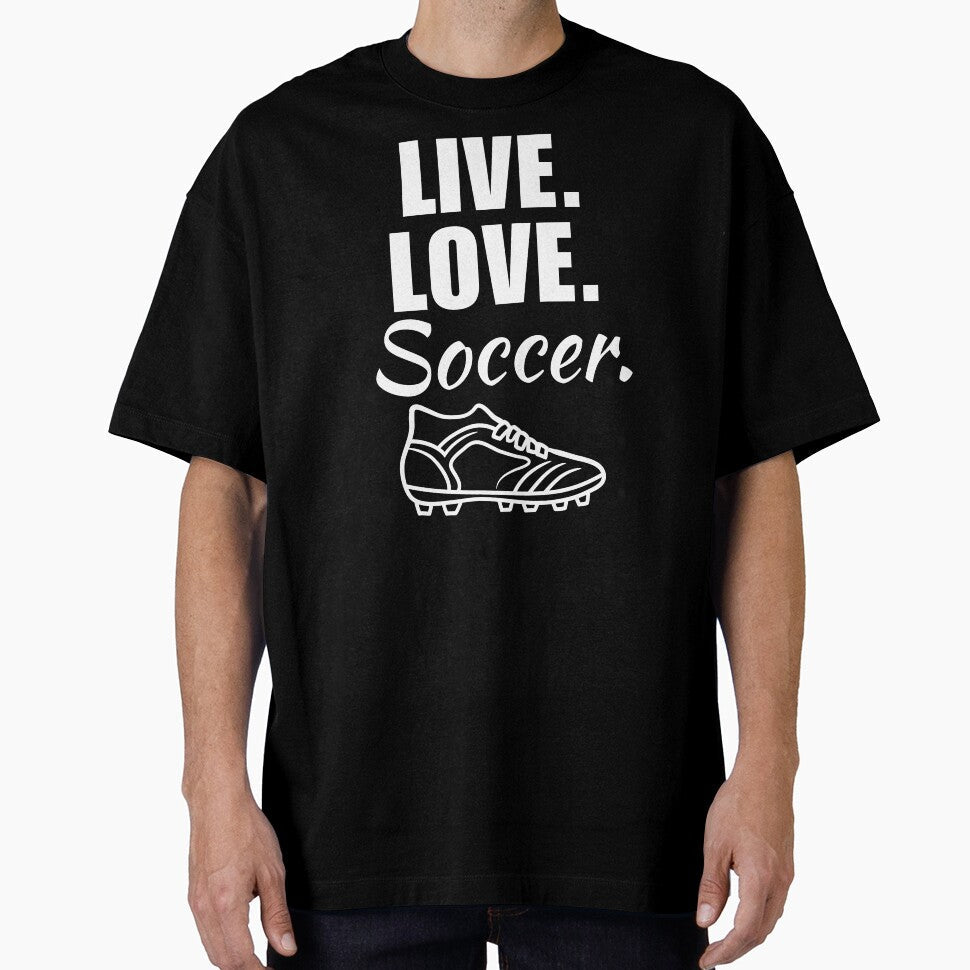 Live, love, soccer. Soccer hobby enthusiast and lovers quote or saying by NBSStore