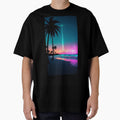 Paradise Lost | Neon Synthwave Landscape Art Print by Esterlane