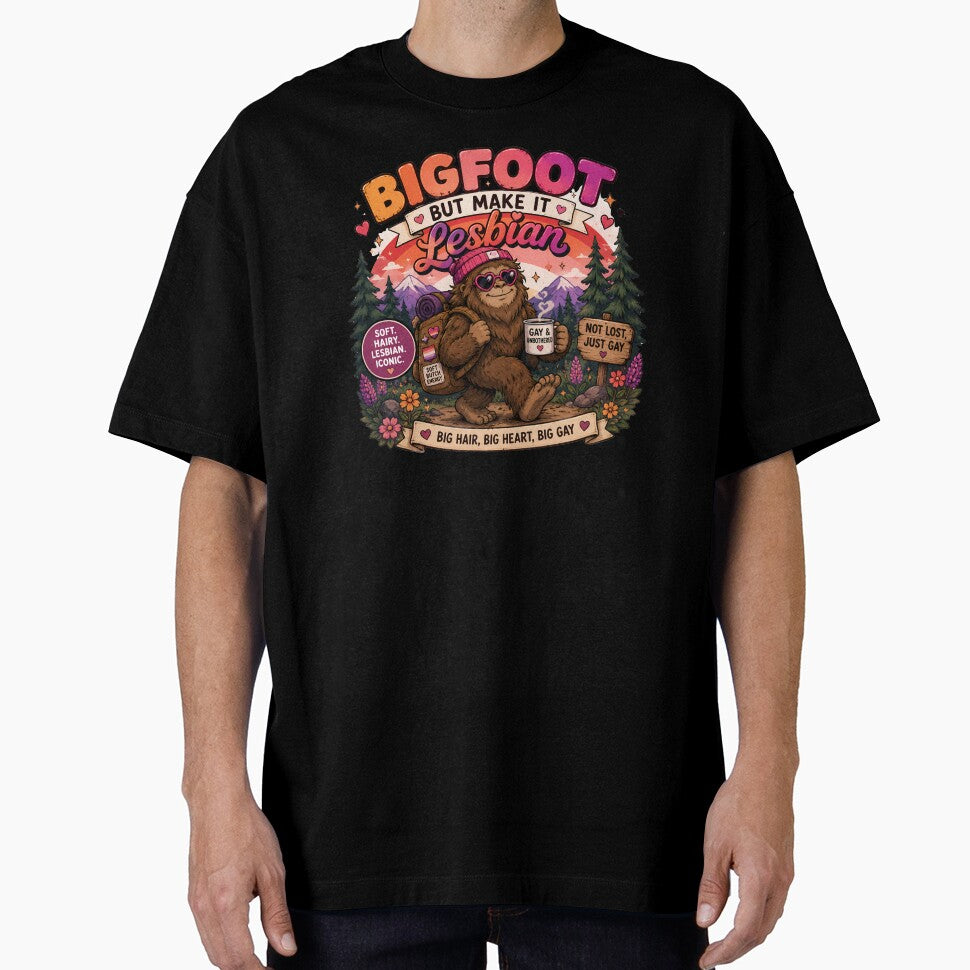 Bigfoot But Make It Lesbian | Pride Creatures Collection | LGBTQ Mascots | Emotional Support Animals | Cute Queer Stickers by VectorJoy