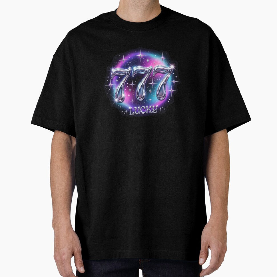 Y2K 777 Angel Number Liquid Chrome by DuckOddity