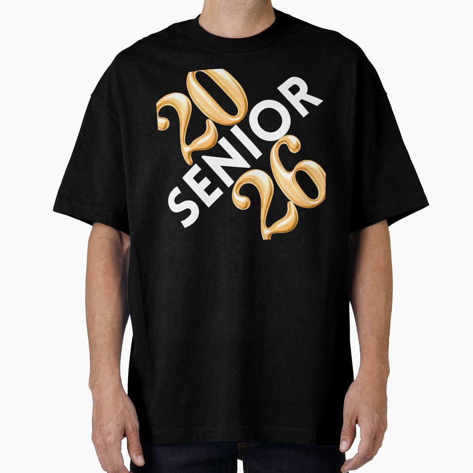 Senior 2026 Silver and Gold Angled by Seeshellspace Designs